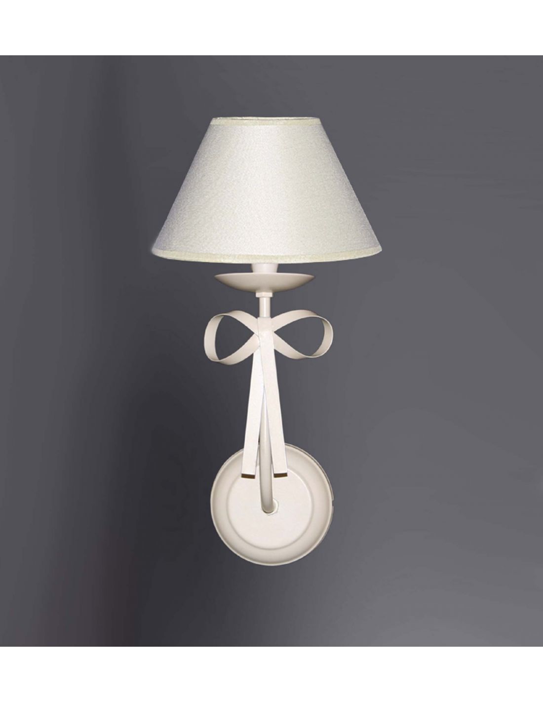 Aplique infantil lazo blanco.