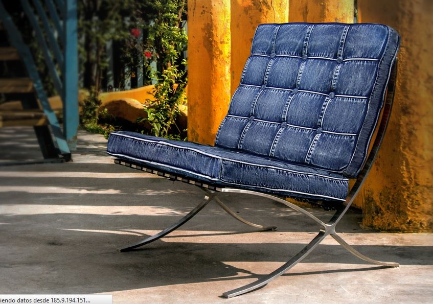 silla barcelona, sillones jeans