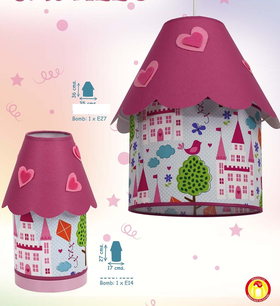 lamparas infantiles castillo
