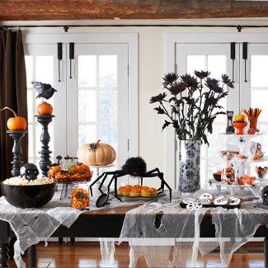 decoracion de mesa en halloween