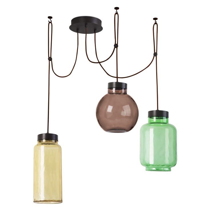 lamparas de techo botellas