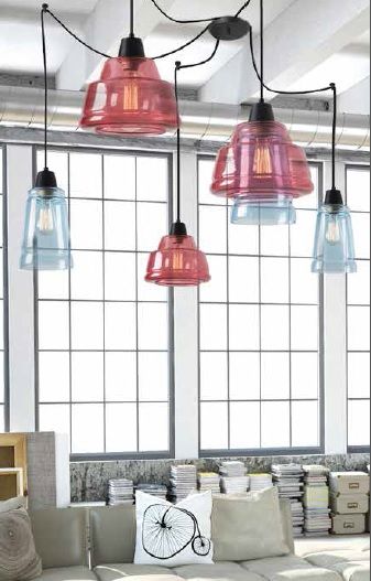 Lámparas de Cristal de Colores