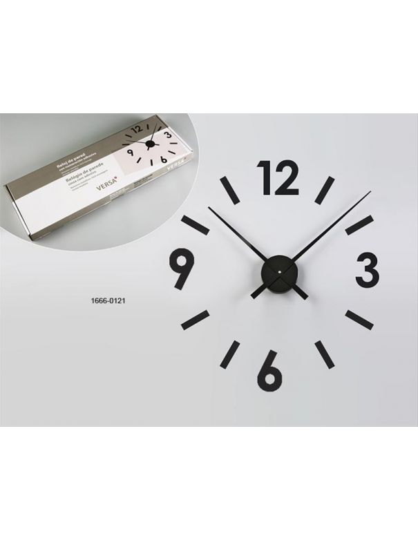 Reloj de Pared Pegatina Negro