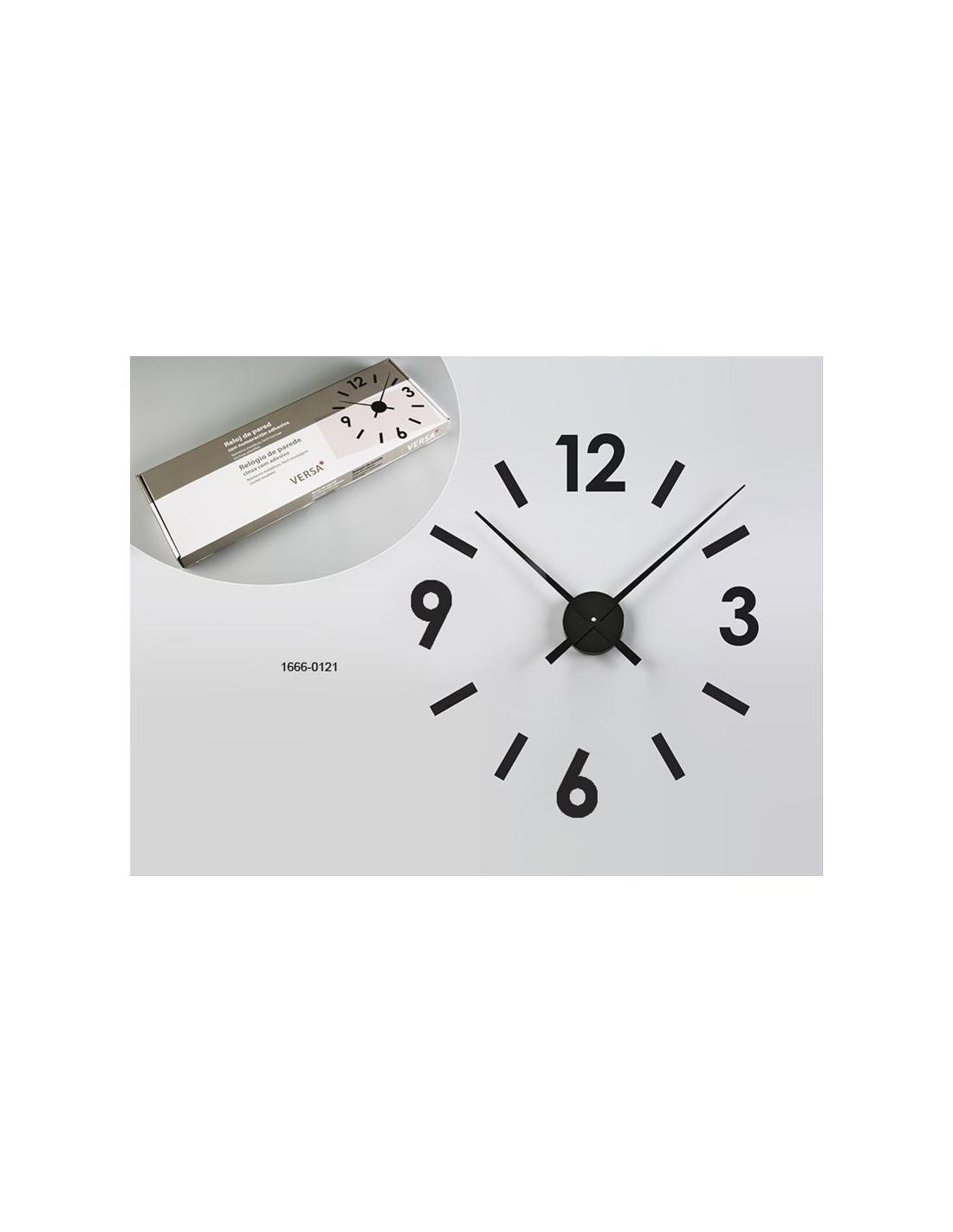 RELOJ PARED ADHESIVO BLANCO