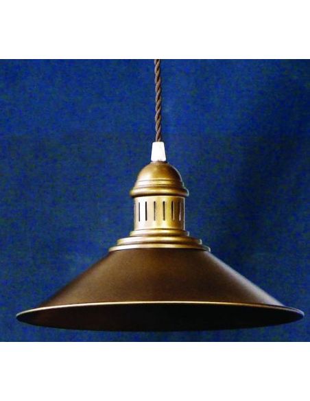 Lámpara colgante con tulipa de hierro