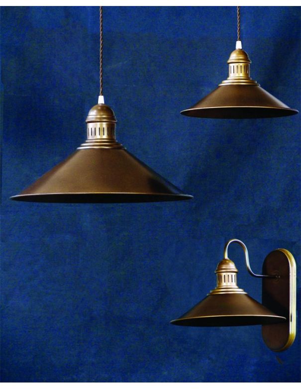 Lámpara colgante con tulipa de hierro