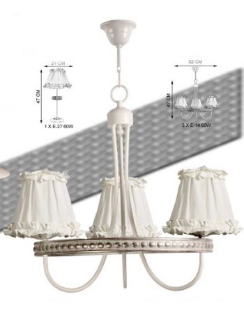 Lámparas Infantiles de Colgar Blanco y Plata