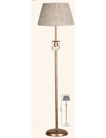 Lámpara Suelo Dorado Envejecido