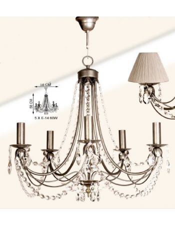 Iluminación Dormitorio en Color Plata Vieja