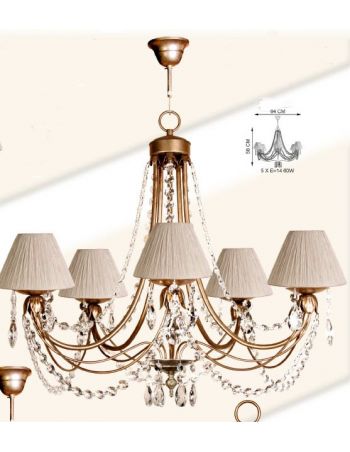 Iluminación Dormitorio Clásico Actual en Oro Viejo