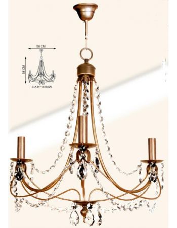 Iluminación Dormitorio en Color Oro Viejo