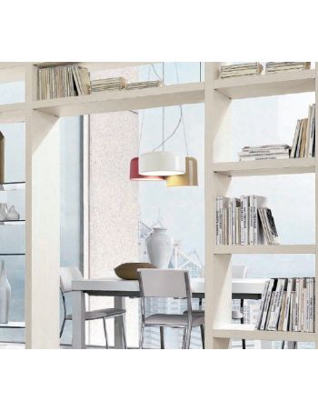 Lámpara Blanco Beige y Marsala