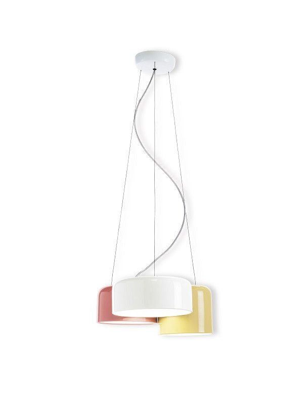 Lámpara Blanco Beige y Marsala