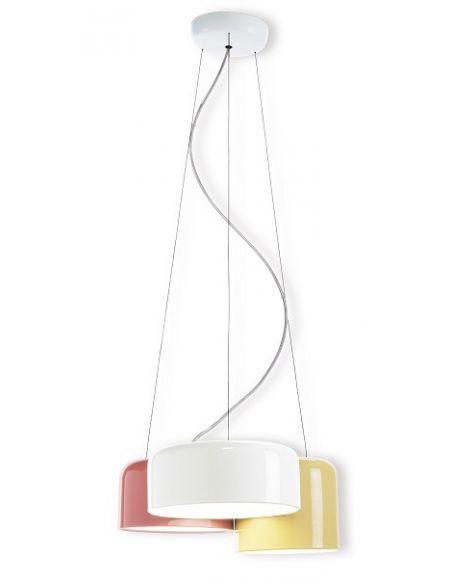 Lámpara Blanco Beige y Marsala