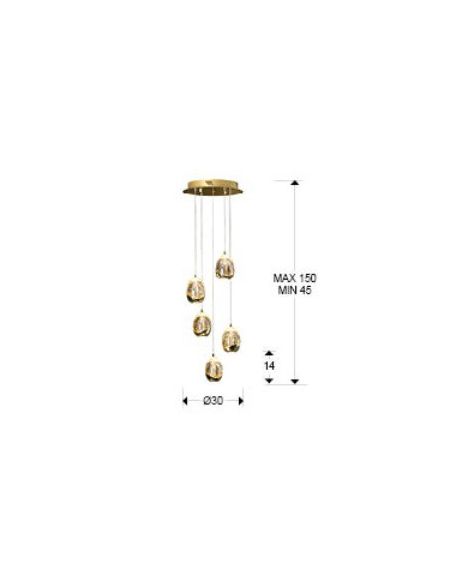 Rocío Lámpara Dimable con Mando a Distancia