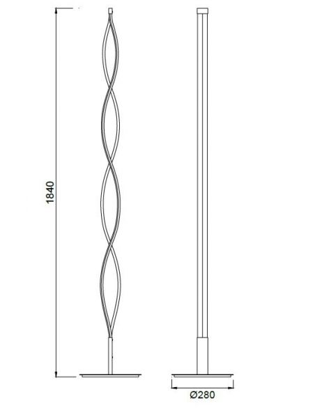 Lámpara Sahara de Pie Dimable XL