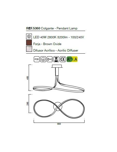 Comprar Lámpara Nur Marrón Óxido