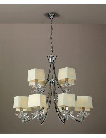 Lámpara Pantallas Crema