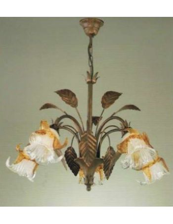 Lámpara Rústica 5 Brazos