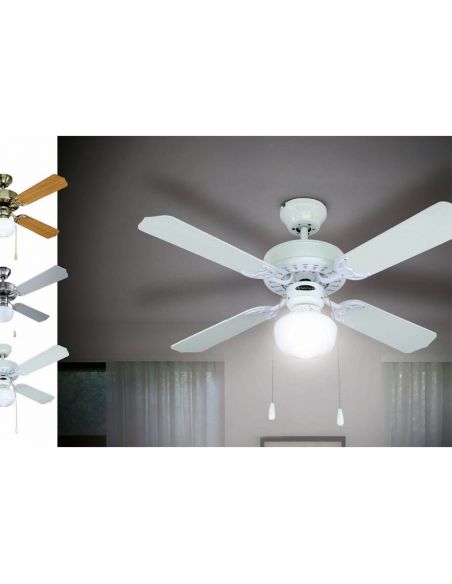 Ventiladores de Techo Disponible en Blanco, Cuero y Níquel