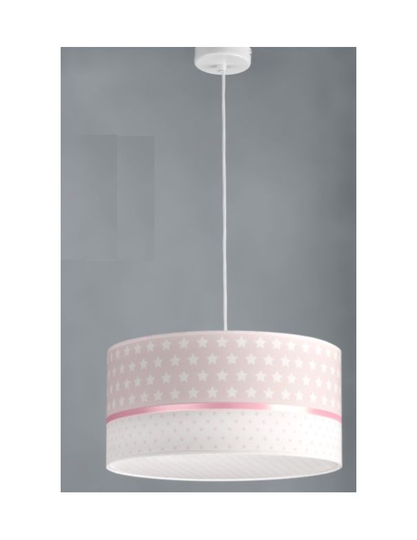 Lámpara Techo Rosa y Blanca