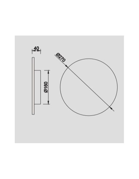 Aplique Redondo Led Mantra