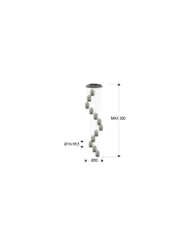 Nebula Lámpara de 12 Luces de Schuller