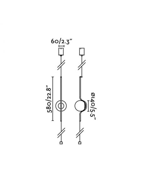 lampara colgante de techo a suelo