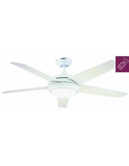 Gran oferta ventilador de techo moderno con luz IRIS niquel-cerezo