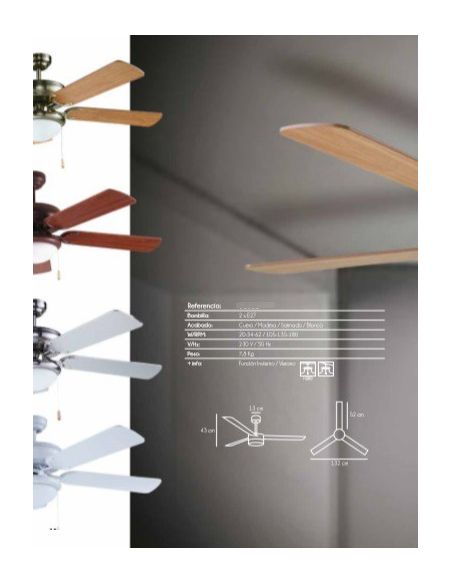 outlet ventiladores de techo blancos