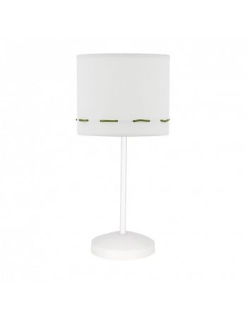 lampara de mesita infantil verde y blanco