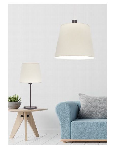 pantalla lampara beige