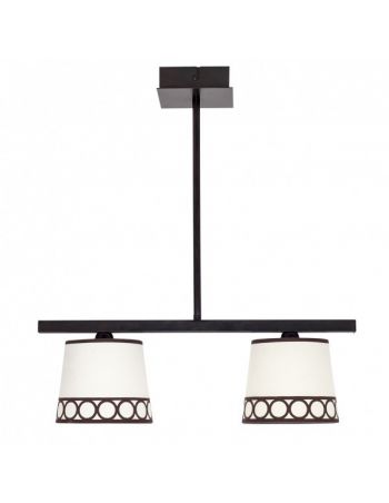 Lámparas pantallas Marrón y Beis