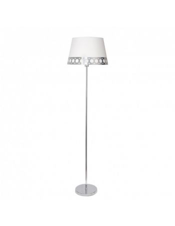 Lámpara de Pie Blanco y Plata