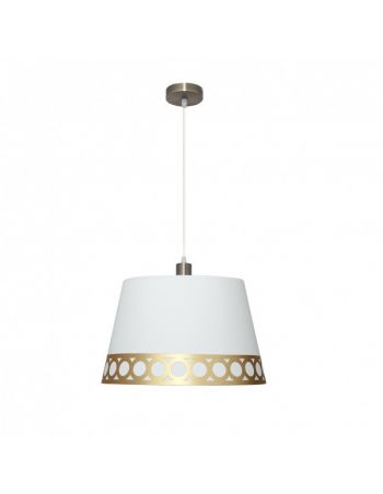 Lámpara Colgante Blanco y Oro