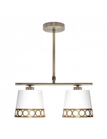 Lámpara Lineal Blanco y Oro