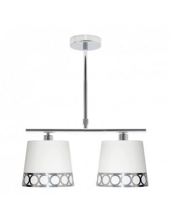 Lámpara Lineal Blanco y Plata