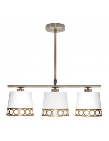 Lámpara Comedor Blanco y Oro