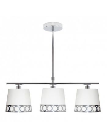 Lámpara Comedor Blanco y Plata