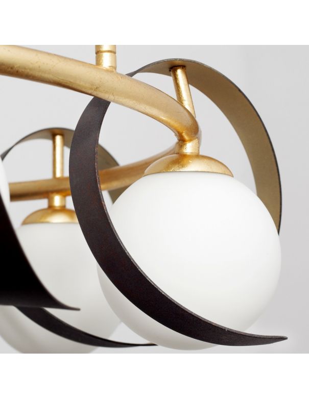 lampara espiral marron oro