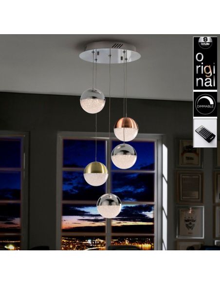 Lámpara Sphere Dimable con Mando 5 Luces Colores