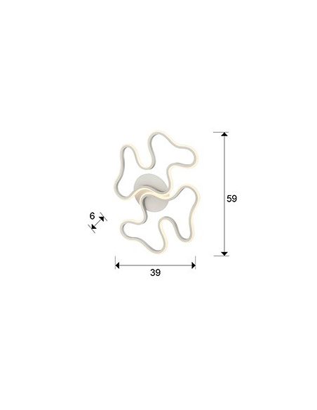 Plafón Aplique Marea Schuller