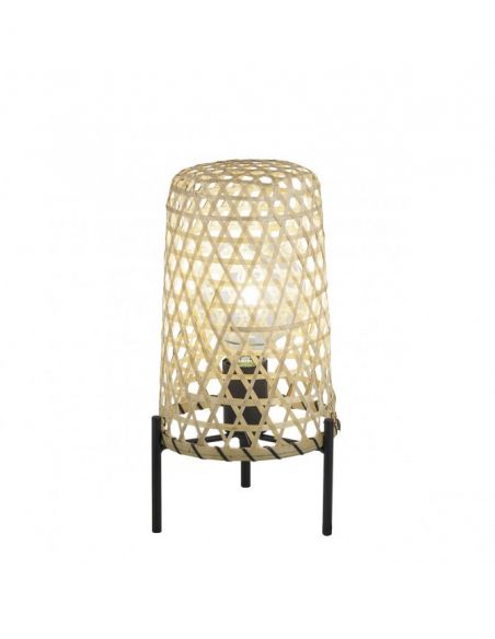 lámpara de mesa bambú