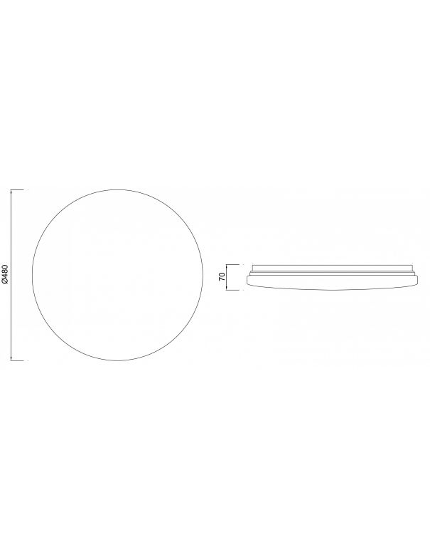 Plafón Zero II de Mantra 48 cm 3000 ó 5000K