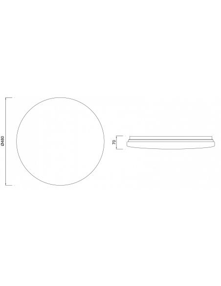 Plafón Zero II de Mantra 48 cm 3000 ó 5000K