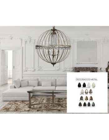 Lámpara Esférica 90 cm Múltiples Acabados