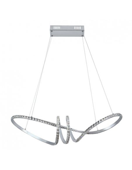 Lámpara Led de Metal y Cristal