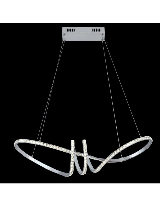 Lámpara Led de Metal y Cristal