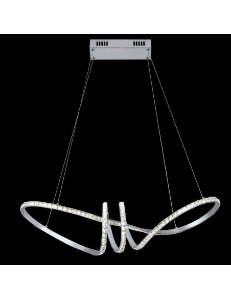 Lámpara Led de Metal y Cristal