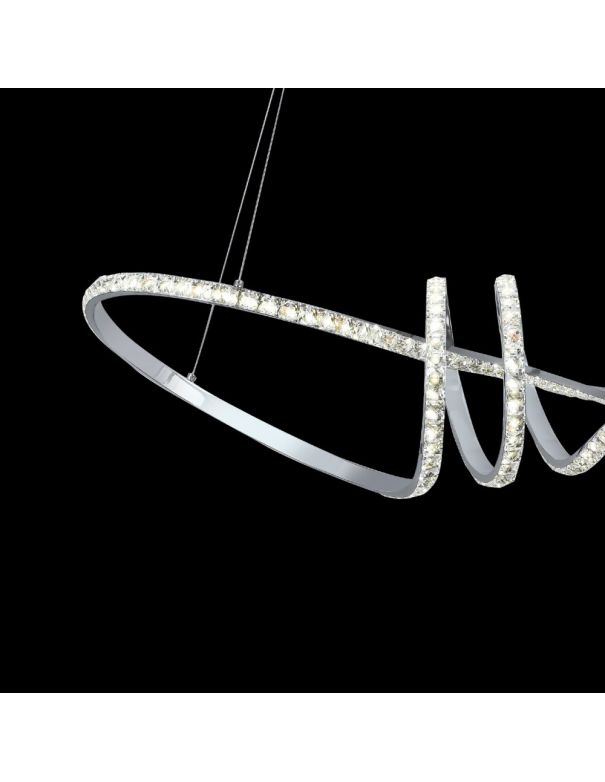 Lámpara Led de Metal y Cristal